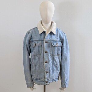 Tommy Jeans Sherpa fleece light denim jacket.